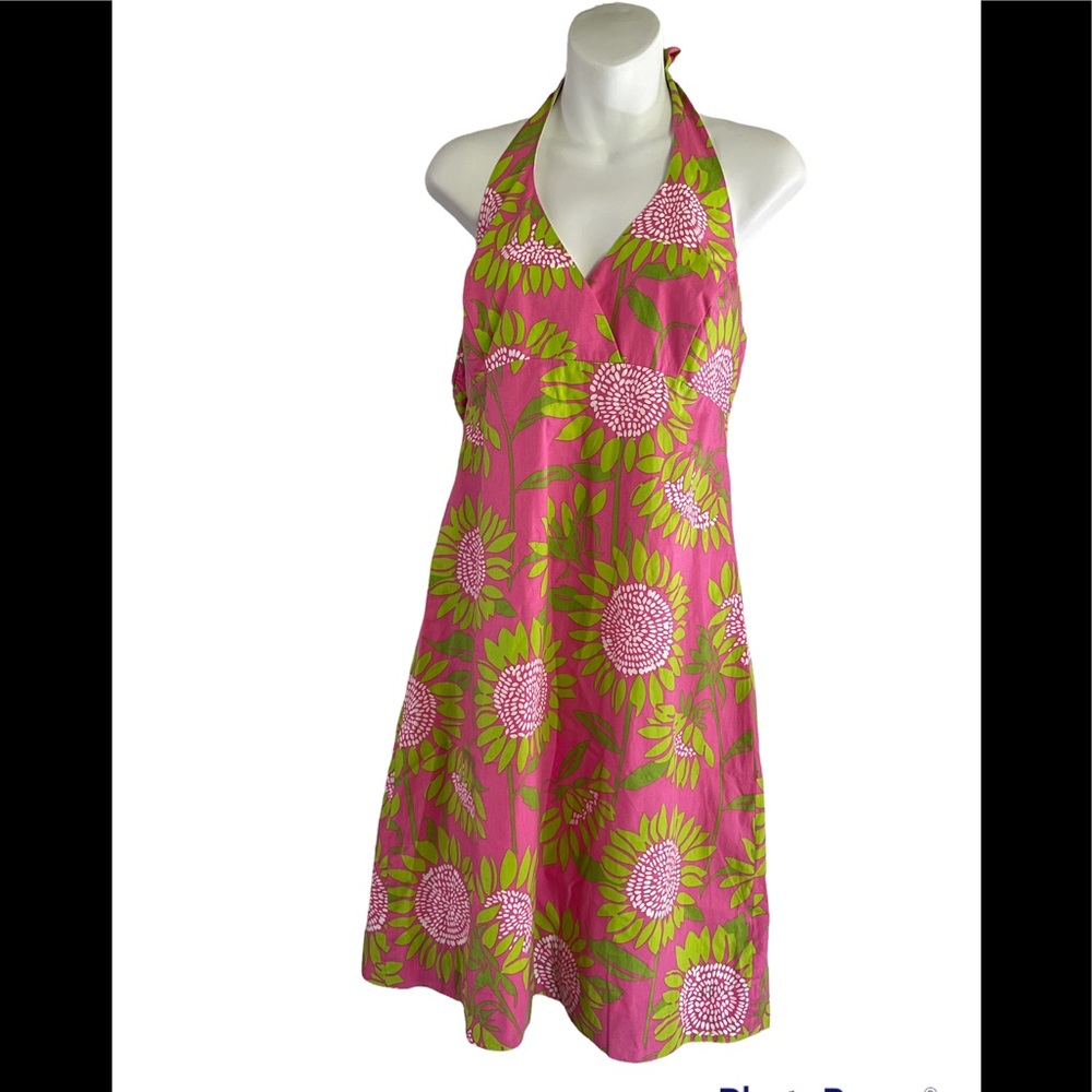 Lilly Pulitzer pink floral sun dress